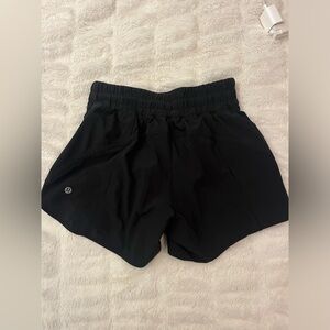 Lululemon Track That High-Rise Lined Short 5", Black, Size 6